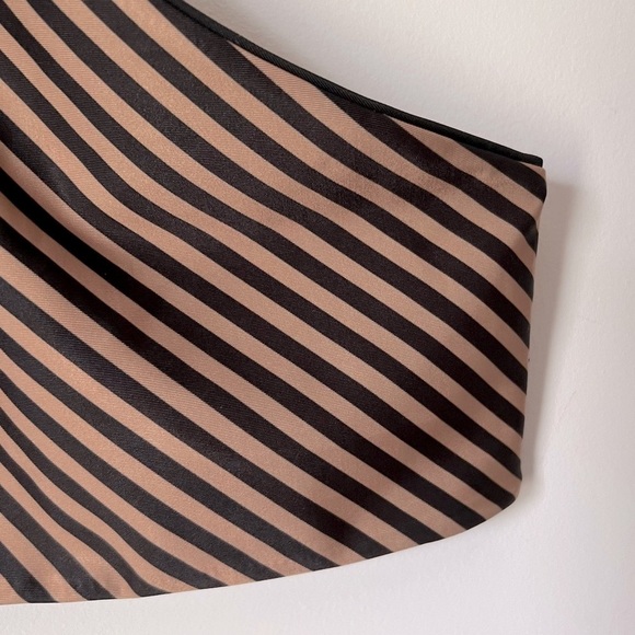 Baiia Valencia Mix Match Striped One Shoulder Reversible Swim Bikini Top NEW - Picture 6 of 11